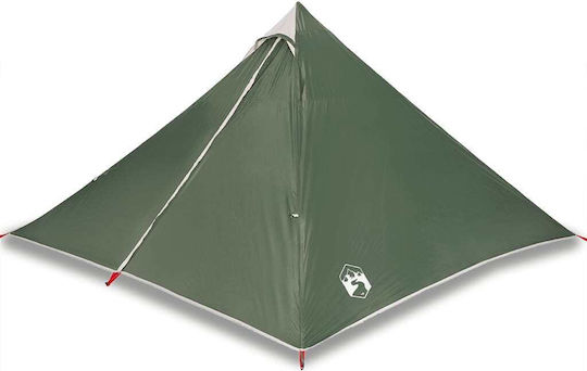 vidaXL Σκηνή Camping Teepee Πράσινη για 7 Άτομα 427x411x178εκ.