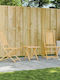 Outdoor Chair Bamboo Coffee 2pcs 46x66x99cm
