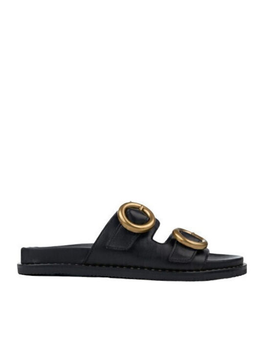 Sandale Casual Damă Din Piele Negre