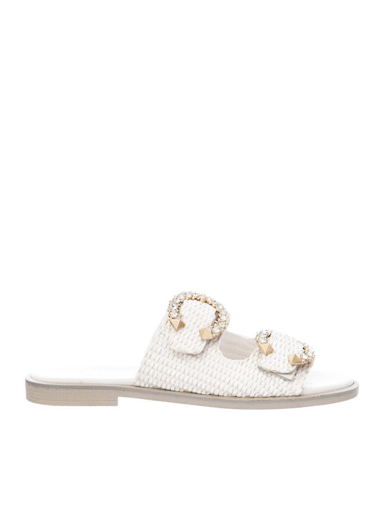 Sandale Casual Damă Din Piele Albă