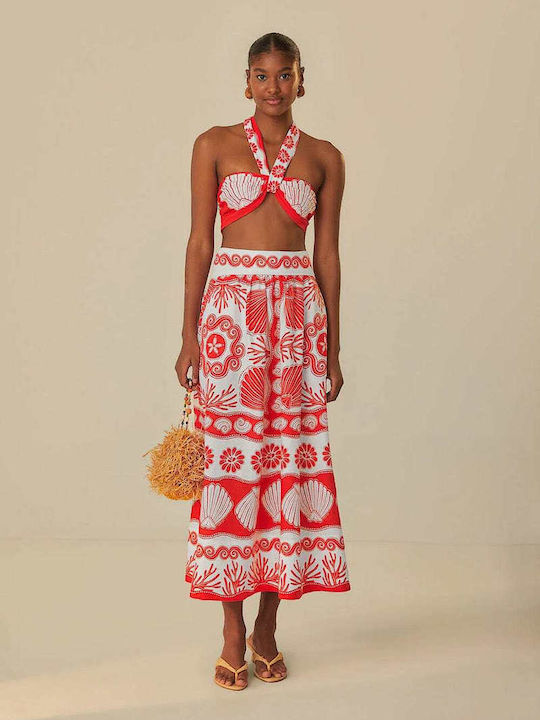 Farm Rio Summer Maxi Dress RED