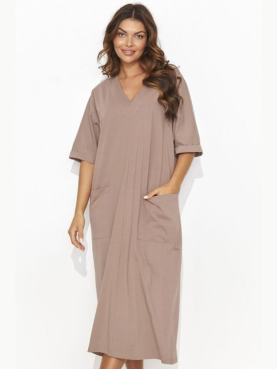 Numinou Maxi Kleid Braun