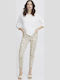 Women's Fabric Trousers Beige