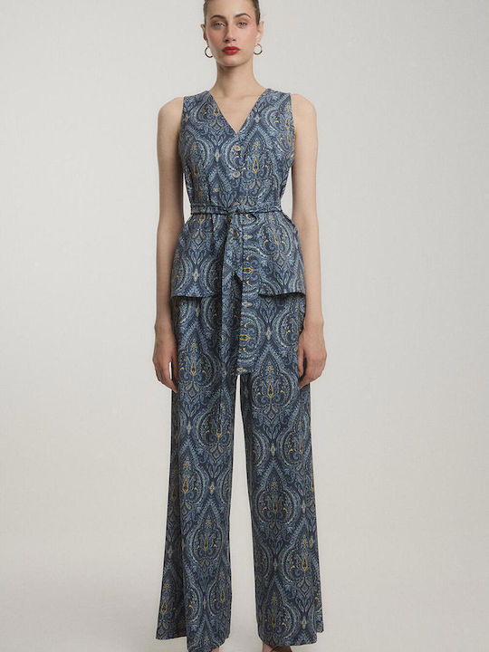 Women's Fabric Trousers Blue