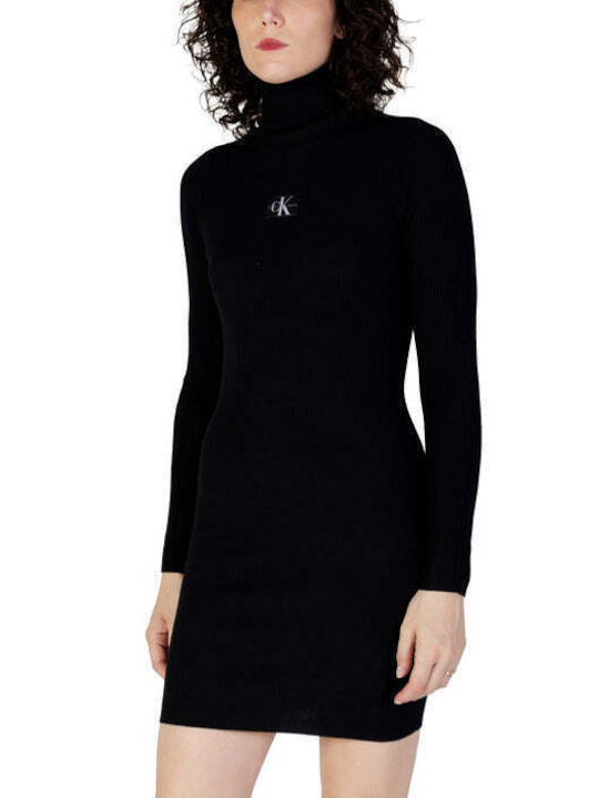 Calvin Klein Mini Φόρεμα Τζιν Μαύρο