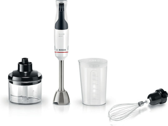 Bosch Serie 4 Handmixer mit Inox-Stab 800W Weiß
