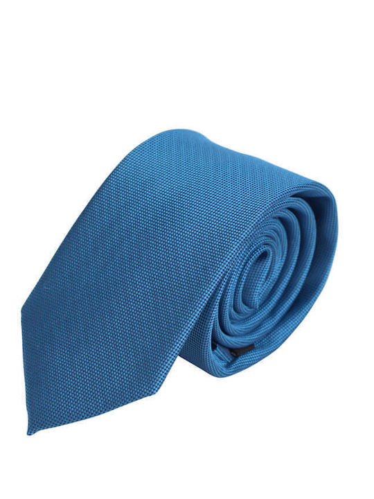 Prince Oliver Ανδρική Γραβάτα με Σχέδια σε Μπλε Χρώμα