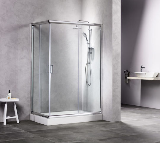 Tema Καμπίνα Ντουζιέρας με Συρόμενη Πόρτα 80x140cm Clear Glass