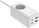 Fixed База За Зареждане GaN С 2 USB-A Изходни Порта И 2 USB-C Изходни Порта И Кабел USB-C 65W Power Delivery Quick Charge 3.0 В Бял Цвят (FIXCS65-3-WH)
