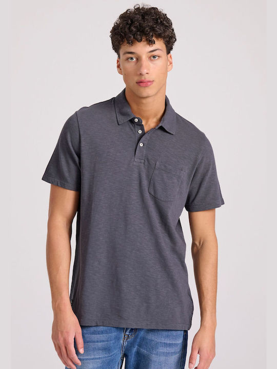 Funky Buddha Men's Blouse Polo Gray