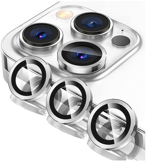Camera Protection Tempered Glass Silver for the iPhone 15 Pro / Pro Max
