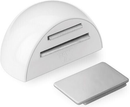 Magnetic Metallic Door Stopper White