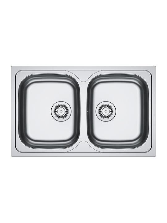 Franke Spark SKX 620-34-34 0011552215 Drop-In Sink Inox W80xD50cm Silver