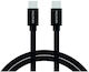 Swissten Textile Regular USB 2.0 Cablu USB-C bărbătesc - USB-C Negru 2m (71528201)