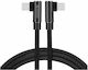Swissten Textile USB 2.0 Cable USB-C male - USB-C Μαύρο 1.2m