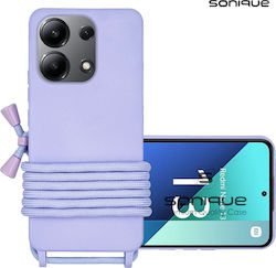 Sonique Back Cover Silicon 0.5mm cu Curea Lila ...