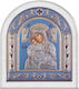 Slevori Axion Esti Classic Regular Wreath 17x19.7 White Blue Silver Wood 186515 1tmx