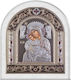 Slevori Axion Esti Classic Regular Wreath 17x19.7 White Grey Silver Wood 186453 1tmx