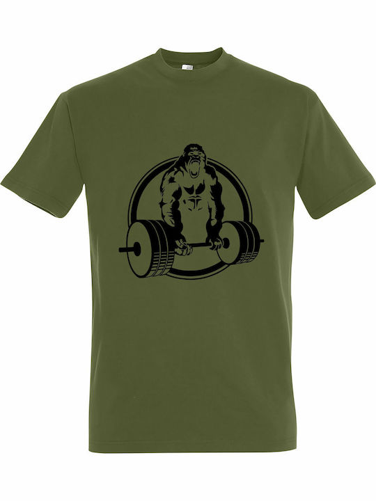 T-shirt Unisex " Beast Mode ", Light army