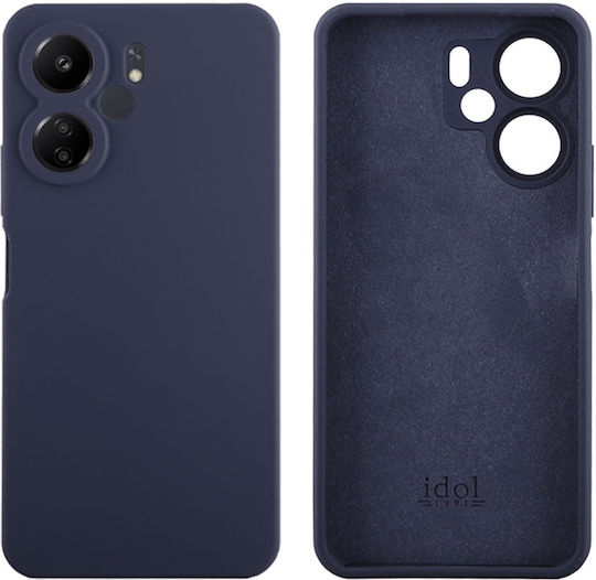 Idol 1991 Velvet Elite Silicone Plastic Waterproof Blue Back Cover for Xiaomi Redmi 13C