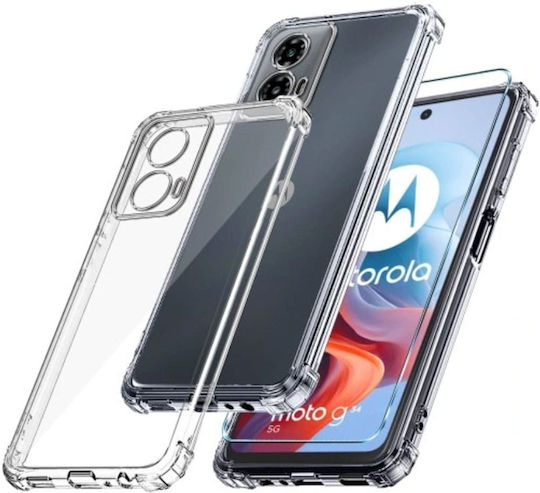 Techwave Antishock Задна корица Силикон Прозрачен (Moto G34)
