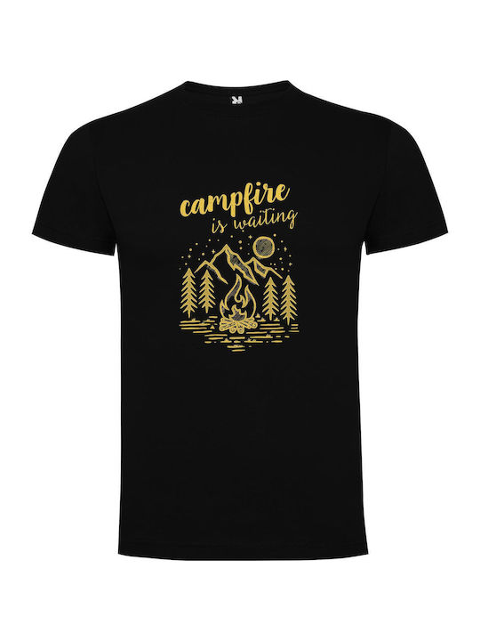 iLovePrints Campfire Chic T-shirt Μαύρο