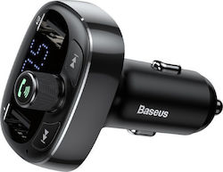 Baseus FM Transmitter Αυτοκινήτου T-typed S-09 με Bluetooth / MicroSD / USB