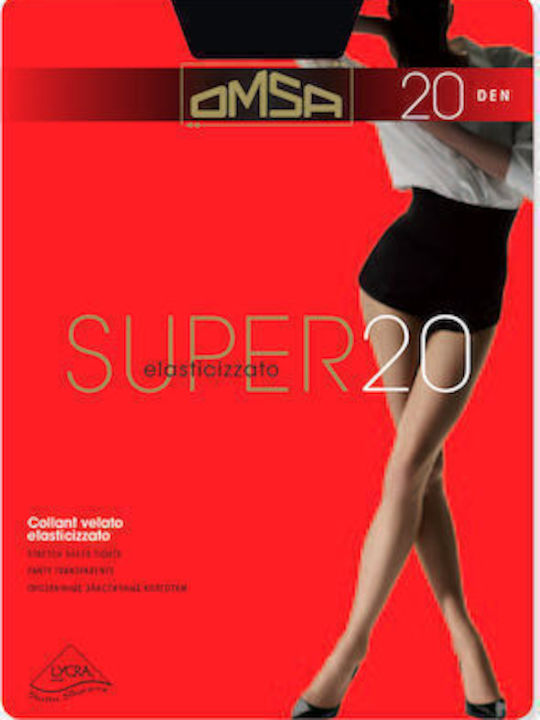 Omsa Super 20 Women's Pantyhose 20 Den Bianco