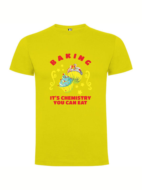 iLovePrints Edible Chemistry Artwork T-shirt Yellow