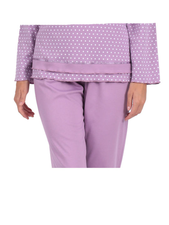 Lydia Creations Winter Women's Pyjama Set Lilac