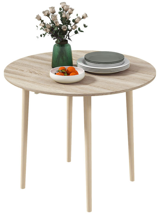 Round Table Kitchen Collapsible Wooden 89x89x73.5cm
