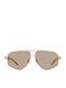 Quay Australia Unisex Sonnenbrille mit Gold Metall Gestell und Braun Linse 6FT-GOLD/LIMESTONE/MOSS