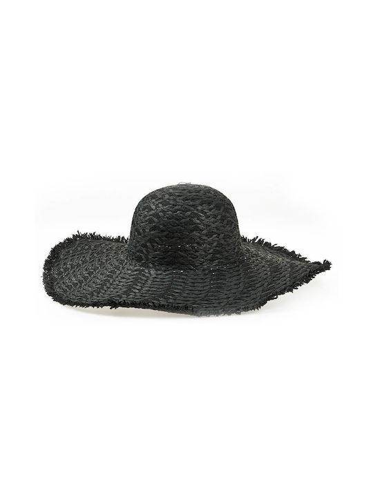 Verde Wicker Women's Hat Black