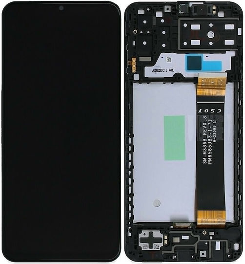 Samsung Screen Genuine with Touch Mechanism and Frame for Samsung Galaxy A13 4G SM-A135, (Black)