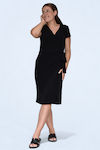 Gianni Rodini Dress Wrap Black