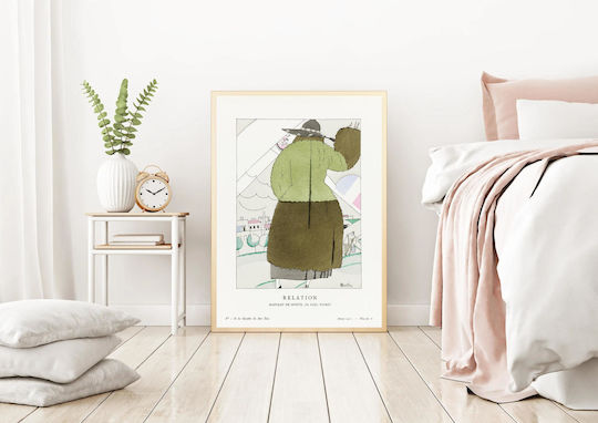 Relation, Manteau De Sports, De Paul Poiret (1921) By Charles Martin, Published In Gazette Du Bon Ton Painting on Canvas 50x80cm