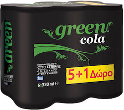 Green Cola με Ανθρακικό 6x330ml Green Cola με Ανθρακικό 6x330ml