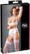 Boss Of Toys Set Sexy De Lenjerie Cu Dantelă Și Jartiere Albe 3 Bucăți