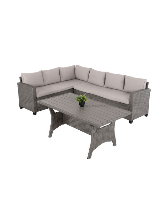 Set Wohnzimmer-Set für den Außenbereich Grey mi...