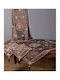 Silk Fashion Tablecloth Set 4pcs Coffee 90x90cm