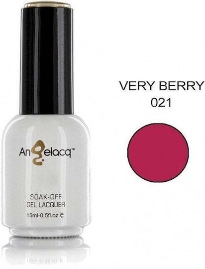 Angelacq Halb-permanenter Nagellack Very Berry 021 15ml 1Stück