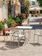 Paris Outdoor Dinner Free Standing Polypropylene Table Black 80x80x74cm