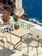 Paris Outdoor Dinner Free Standing Polypropylene Table Taupe 70x70x74cm
