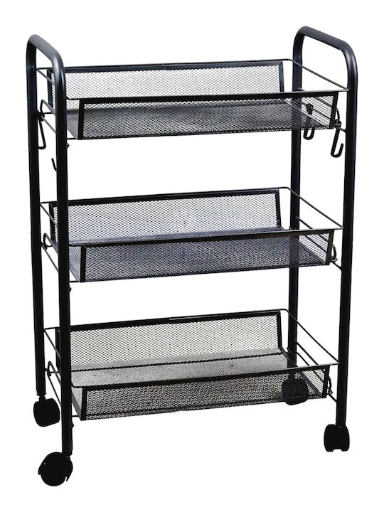 Sidirela Roco Kitchen Trolley in Black Color