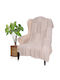 Liolios Home Fusion Kelly Armchair Throw Knitted 130x180cm Taupe