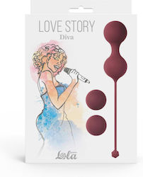 Geisha Balls Kegel Muscles Vaginal Balls Set Love Story Diva Wine Red