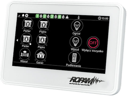 Ropam Клавиатура за Аларма Touch с екран в Бял Цвят TPR-4W