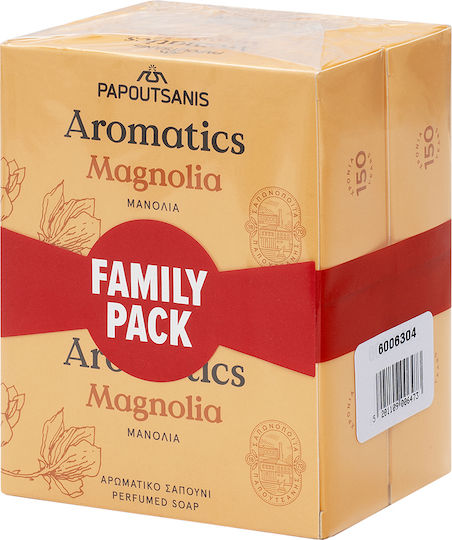 Papoutsanis Magnolia Batoane de Săpun cu Glicerină 4x100gr