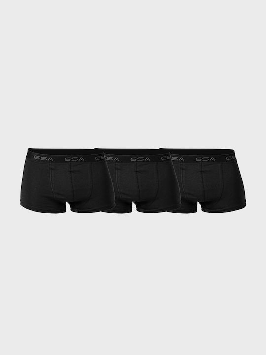 GSA Herren Boxershorts Black 3Packung