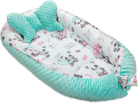 Maboo Βρεφικό Μαξιλάρι Φωλιά Minky Sweet Pandas 50x90εκ.